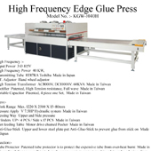 High Frequency Glue Jointing press